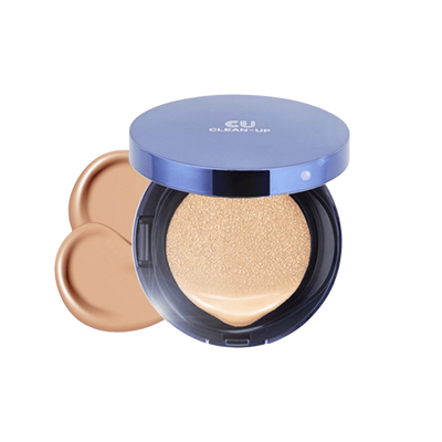 Кушон зі змінним блоком CUSKIN Clean-Up Skin Fit Cushion SPF 50+ PA +++ (21 Light Beige) CU387965 фото